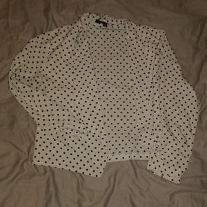 3/4 sleeve polka dot blazer